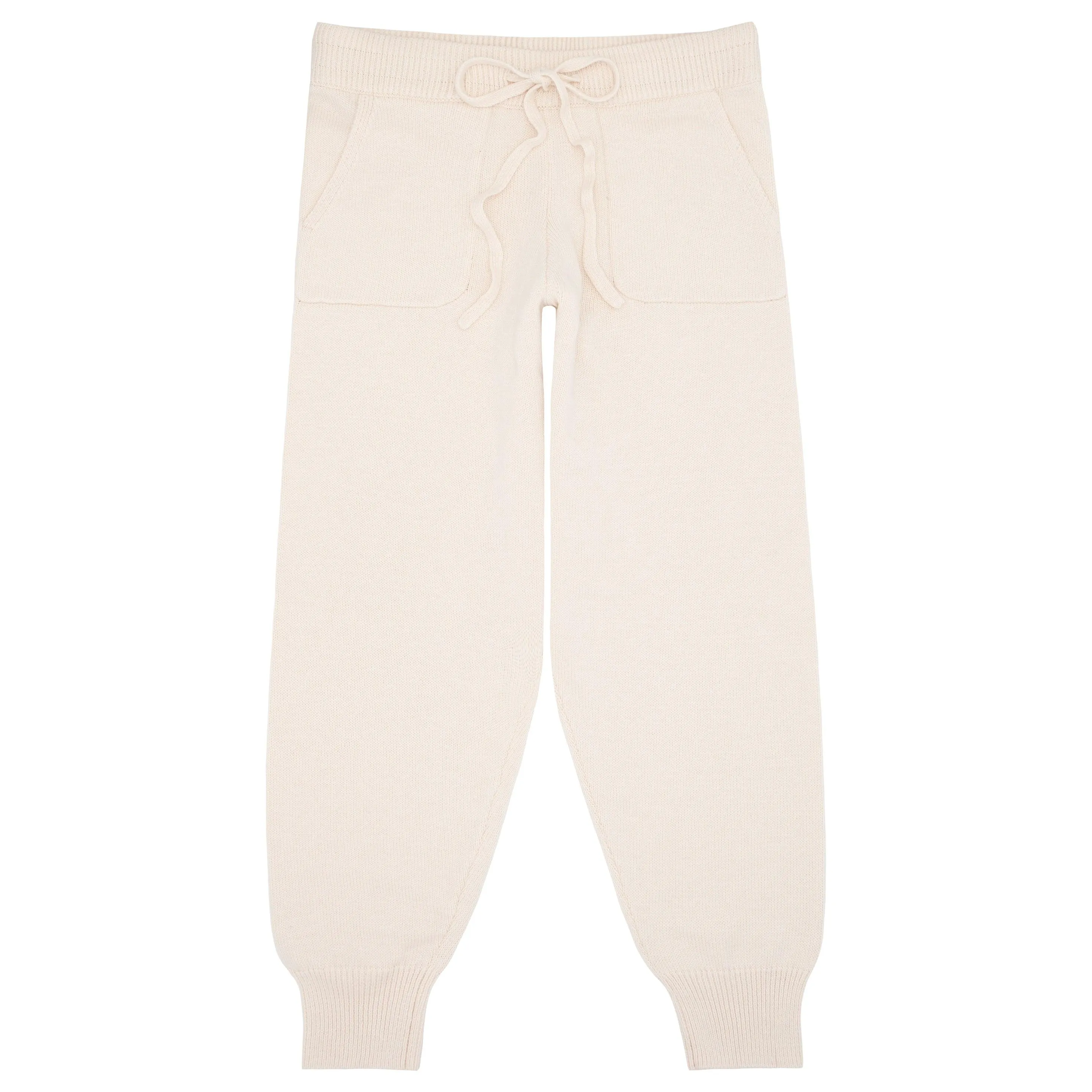 women's cream knit pant