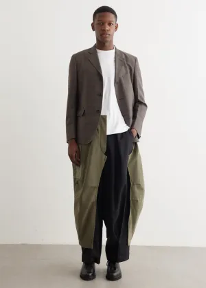 Wool Check x Cargo Pant Tailored Coat