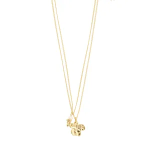 ZHURI necklace 2-in-1 set gold-plated